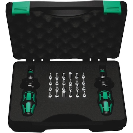 Wera 7440/41 Kraftform torque screwdriver set 0.3-3.0 Nm, 26 pieces 5074738001