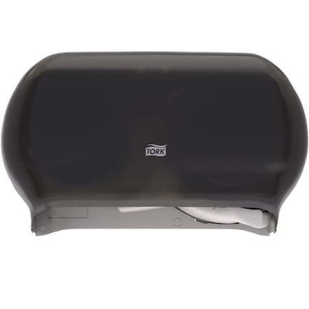 Tork Tork Twin Toilet Paper Roll Dispenser Smoke T24, Modern Look, 59TR 59TR