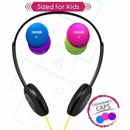 Maxell Maxell Action Kids Headphones With Mic - Stereo - Wired - Over-the-head - Binaural - Supra-aural 195004
