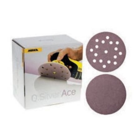 Mirka Abrasives Q.Silver Micro 2C6221200 2C Series Semi-Open Coated Grip-On Sanding Disc, 6 in, P1200 Grit-50 pieces 2C-622-1200