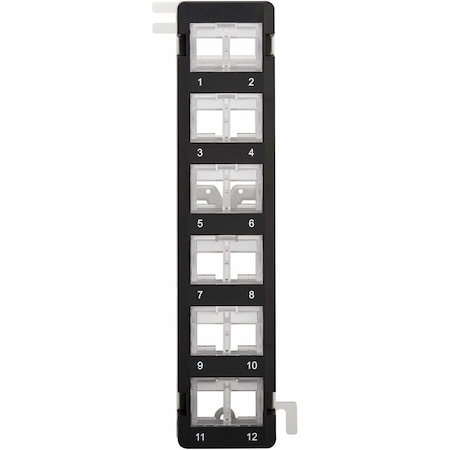 Eaton Tripp Lite Series 12-Port Wall-Mount Patch Panel for UTP Keystone Jacks, Rotatable Modules, TAA N062-012-KJ-WM