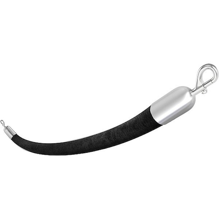 Visiontron Barrier Rope, Black, 6 ft. L, Powder Coated 847BK72SEHD-SC