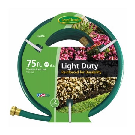 U.S. Wire & Cable 5/8 in ID x 75 ft L Garden Hose, Nylon Tube GTR5875