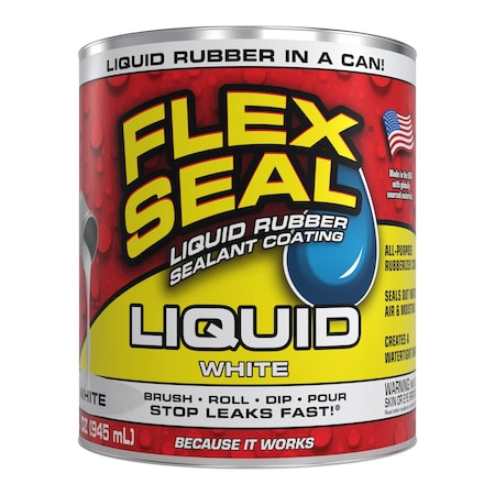Flex Seal Leak Sealer 32 oz, Can, White, Liquid LFSWHTR32