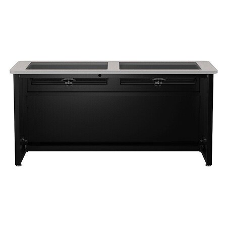 Versadesk Computer Desk, 24 in D X 31 in H, 60 in W X DV6024-BG