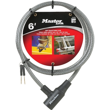 Master Lock 6 Ft. x 3/8'' Integrated Keyed Cable Lock 8154DPF