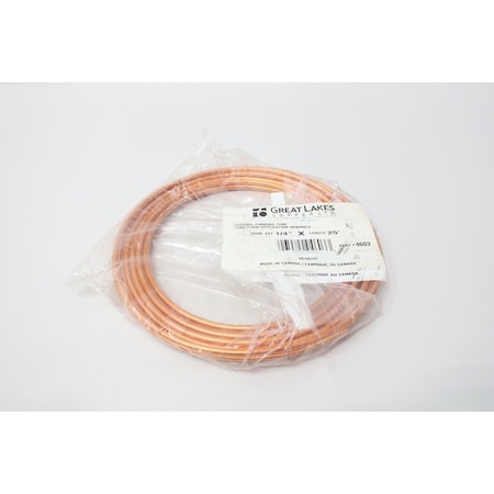 Great Lakes Copper SOFT COPPER GENERAL PURPOSE PIPE 1/4IN 25FT 4603