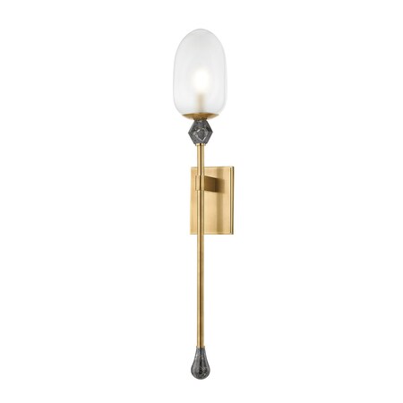 Corbett Lighting Noz Nozawa X Daith 1 Light Wall Sconce 6 In. Vintage Brass 464-01-VB