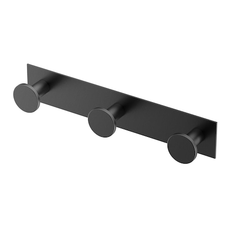 Gatco Glam All Modern Décor 11" Triple Robe Hook, Matte Black 1288MX