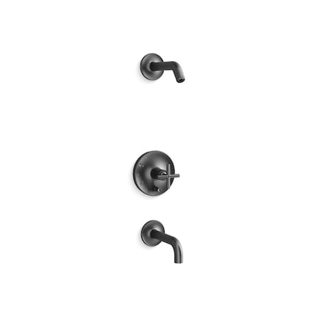 Kohler Purist Rite-Temp Tub & Shower trim kit with diverter and cross handle (Showerhead not included) T14421-3L-BGP