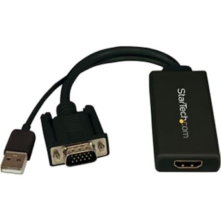 Startech.Com Vga To Hdmi Adapter With Usb Audio & Power -portable Vga To Hdmi Converter -1080 ST479449