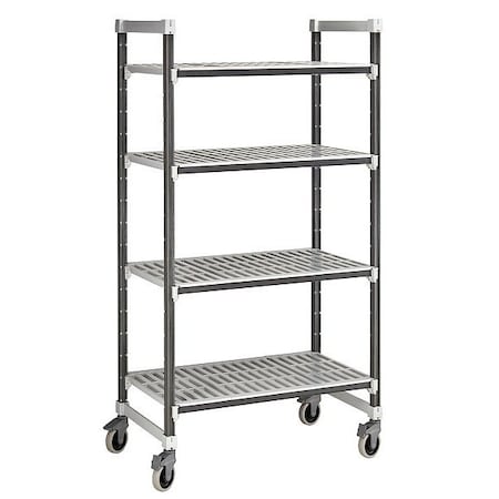 Cambro Shelving Unit, 42 in L, Speckled Gray EXMU244270V4480