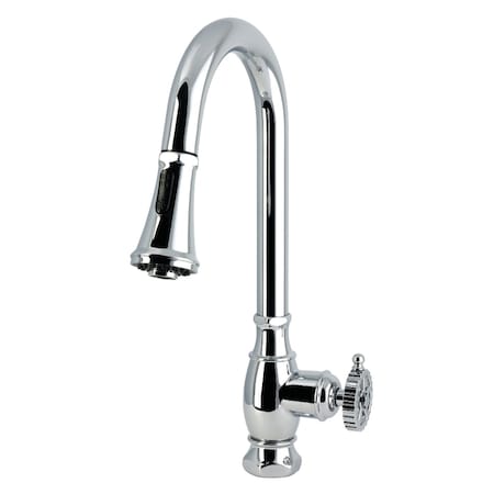 Kingston Brass Single-Handle Pull-Down Kitchen Faucet, Polished Chrome LS8691CG