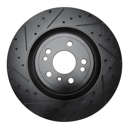Dynamic Friction Co DFC Brake Rotor - Drilled and Slotted - Black 633-63146L