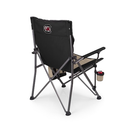 Picnic Time Family Of Brands NCAA South Carolina Gamecocks Big Bear XXL Camping Chair with Cooler - Heavy Duty Beach Chair 808-00-175-524-0