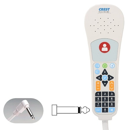 Crest Healthcare Pillow Speaker, 1/4" 2-conductor ET4401EDABA600ZE1