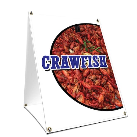 Signmission Crawfish, 36 Inch x 24 Inch A-frame Yard Sign, Plastic Sign SBC-2436-Crawfish