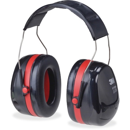 3M Peltor Optime 105 Over-the-Head Ear Muffs, Black, Red H10A