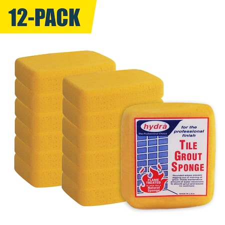 Hydra Grout Sponge, Large 7-1/2in x 5-1/8in x 2in - 12PK TGS1-12