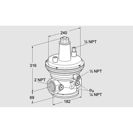 Honeywell Kromschroder REG, PRESS, GAS, VGBF 50TN10 3Z NOTE THIS I KS86048701