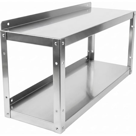 Amgood 36 in. 2-Tier Stainless Steel Wall Shelf - 12 in. x 36 in. x 16 in. AMG WMSS-1236-2T-Z