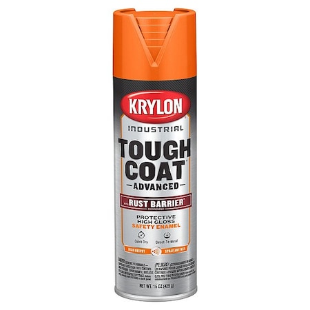 Krylon Industrial Spray Paint, Safety Orange, Gloss, Solvent, 15 oz K00559008