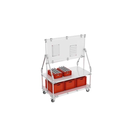 Trilogiq 2-Level Distribution Cart With Information Board. Includes A Storage Level. 21131-01