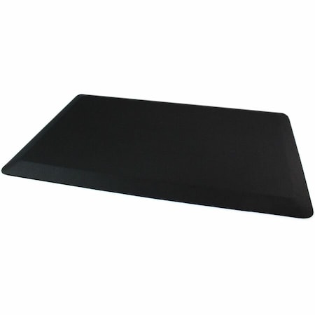 Floortex Antifatigue Mat, 24 in L x 16 in W, 0.8 in Thickness, Polyurethane with Polyester cover, Black CC1624BLK