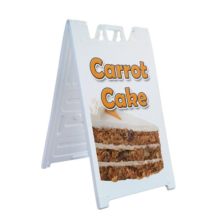 Signmission Carrot Cake, A-Frame & 2 Sign Inserts, Heavy-Duty Plastic Frame SBHD-C-2436-Carrot Cake