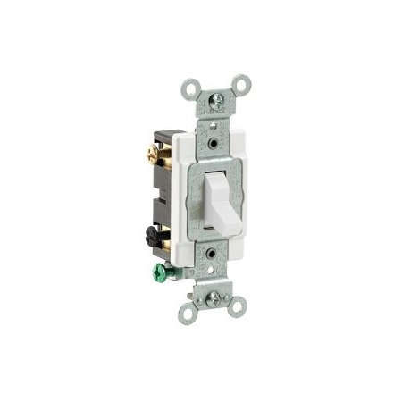Leviton Toggle Switch, 15 Amp, 120/277 Volt, White CS215-2W