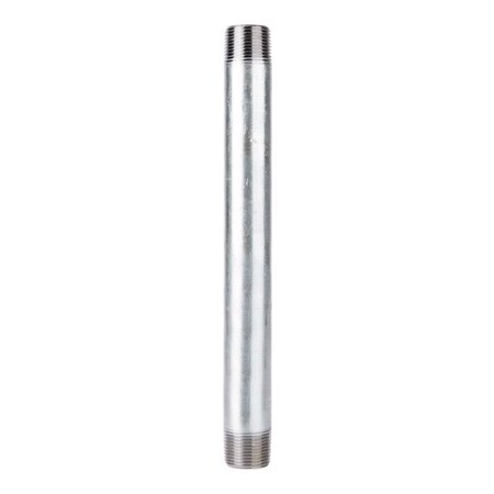Stz Industries 1 in. MIP each X 1 in. D MIP Galvanized Steel 12 in. L Nipple 303U1X12