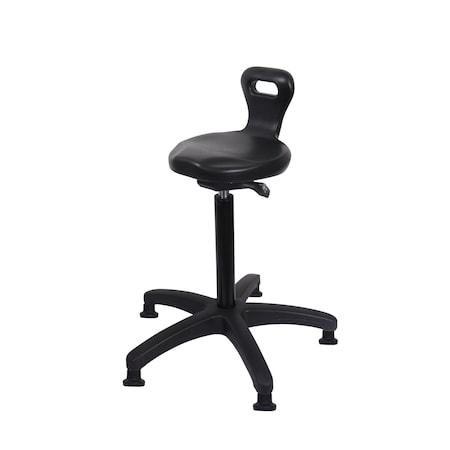 Blue Ridge Ergonomics Polyurethane Serpent Sit-Stand in Black Polyurethane PSPHBST-RG-NF-RG-BLK