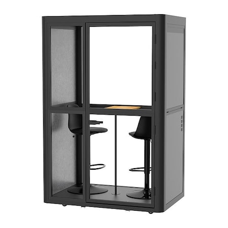 Flexispot Office Pod, Aluminum, Black, 59 in W EP2FB-KIT
