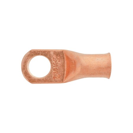 Auveco Copper Battery Cable Lugs. 2/0 Gauge. 1/2in Stud Size, 5PK 22985