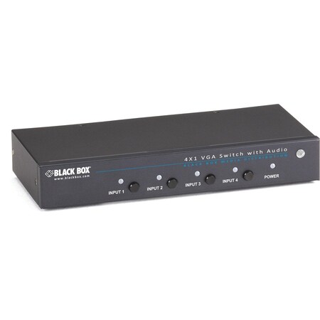 Black Box 4 X 1 Vga Switch w/ Serial And Audio, Cable AVSW-VGA4X1A
