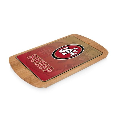 Picnic Time Family Of Brands NFL San Francisco 49ers - Billboard Glass Top Serving Tray 911-01-505-274-2