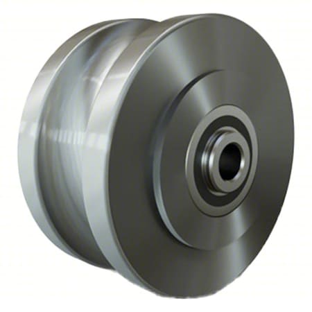 Hamilton Track Wheel, 4"dia, 1,250 lb, Steel W-420-100-FUB-1/2