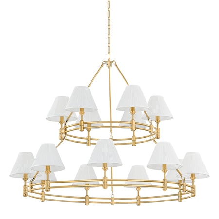 Hudson Valley Lighting Howard 15 Light Chandelier in Aged Brass by Mark D. Sikes MDS1802-AGB
