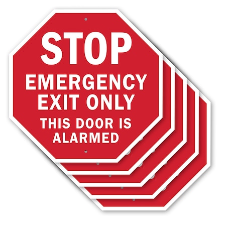 Signmission Exit Sign, Aluminum Metal Signs, 10 in W, 10 in H OC-A-5Pack-10-301