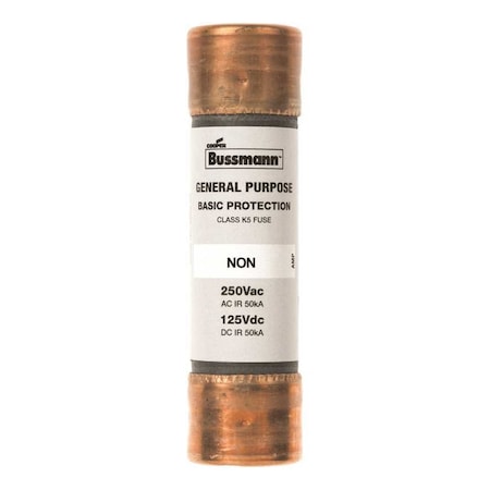 Eaton Bussmann Cartridge Fuse, NON Series, 15A, Time-Delay, 250V AC, Cylindrical BP/NON-15