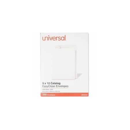 Universal EasyClose Catalog Envelope, No 10 1/2 Square Flap, Self-Adhesive Closure, White, 250PK UNV44101