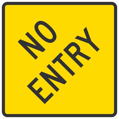 Lyle No Entry, 24x24, Engineer Grade, Yellow G-12906-EG_24x24
