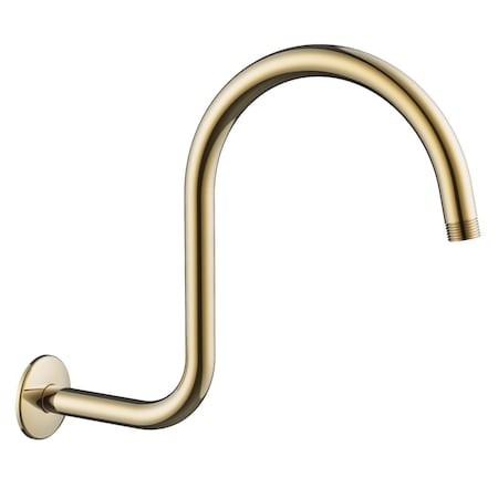 Kingston Brass 14" Shower Arm with Round Flange, Polished Brass K114C2