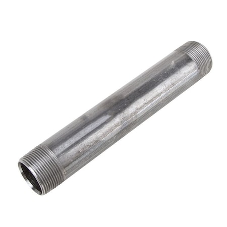 Prosource Pipe Nipple, 1-1/4 in, Male, Steel, SCH 40 Schedule, 6 in L 11/4X6B
