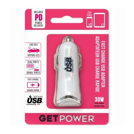 Aries 30W Dual USB DC Adapter GP-DC2USB-PD