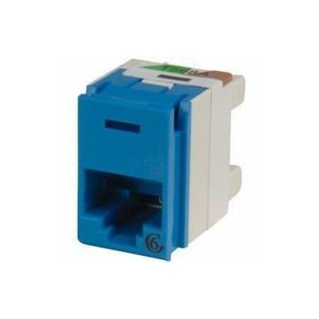 Ortronics PANEL JACK, CLARITY CAT6, T568A/B 8 POSITION 180 DEGREES, BLUE PJ600-36