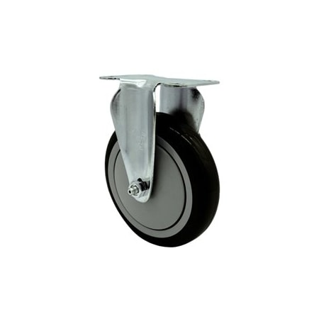 Service Caster 5 Inch SS Black Polyurethane Wheel Rigid Top Plate Caster SCC-SS20R514-PPUB-BLK