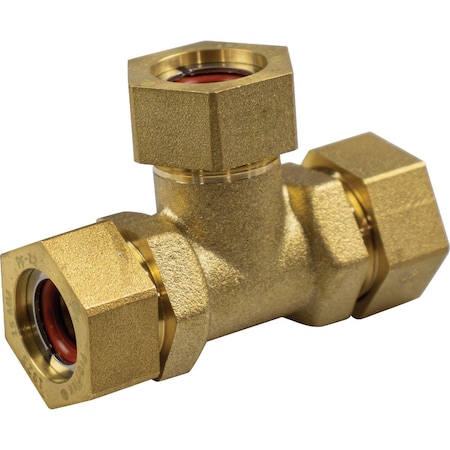 Pro-Flex 3/4''x3/4''x1/2'' CSST Brass Tee PFTE-CCBC