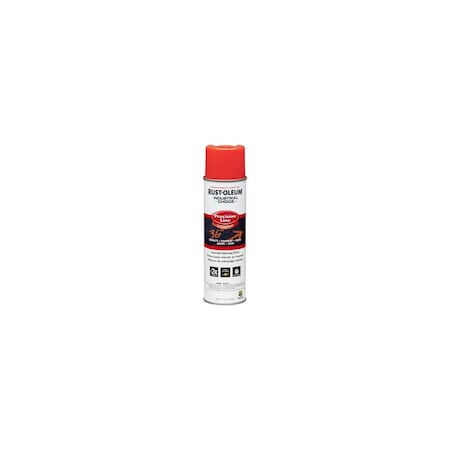 Rust-Oleum INDUSTRIAL CHOICE Marking Paint, Semi-Gloss, Fluorescent Red/Orange, 17 oz, Aerosol Can 203028