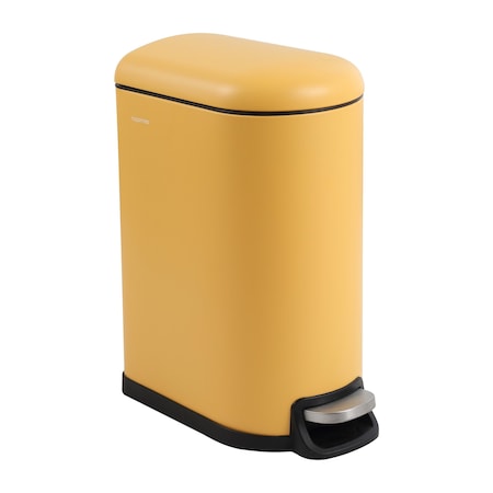 Happimess Roland Mini 2.6-Gallon Step-Open Trash Can, Daffodil Yellow HPM1009L